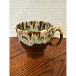 Vintage Cannonsburg Brown Drip Glaze Coffee Mug